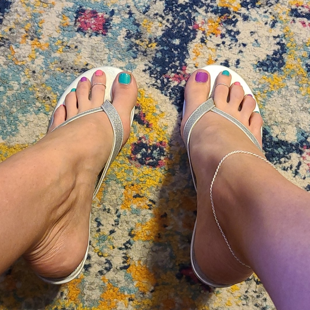 Silver strappy heels